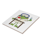 Kikker in het Laboratorium van de Wetenschap Tegeltje (Zijkant)