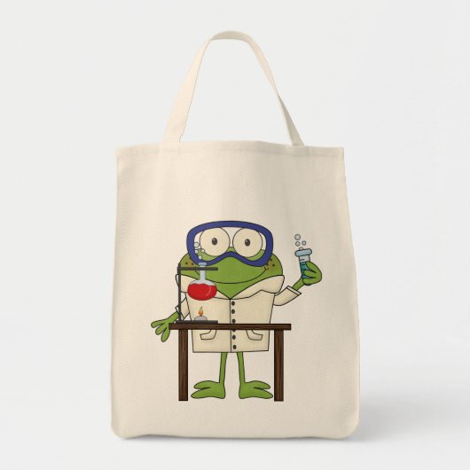 Kikker in het Laboratorium van de Wetenschap Tote Bag (Voorkant)