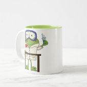 Kikker in het Laboratorium van de Wetenschap Tweekleurige Koffiemok (Voorkant links)
