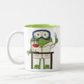 Kikker in het Laboratorium van de Wetenschap Tweekleurige Koffiemok (Links)