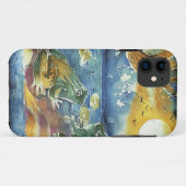 Kikker in het moonlight schilderen Case-Mate iPhone case (Achterkant (horizontaal))