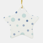 Kikker in Jeans, Birthday, Polka Dots, Custom Name Keramisch Ornament (Achterkant)