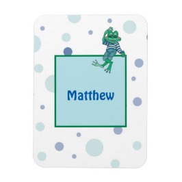 Kikker in Jeans, Birthday, Polka Dots Magneet