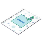 Kikker in Jeans, Birthday, Polka Dots Notitieboek (Linkerzijde)