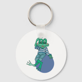 Kikker in Jeans, Birthday, Polka Dots Sleutelhanger