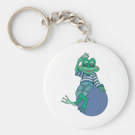 Kikker in Jeans, Birthday, Polka Dots Sleutelhanger