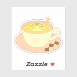 Kikker in kopje thee sticker