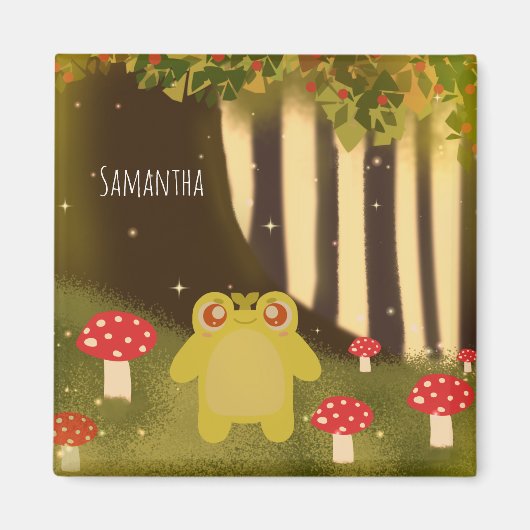 Kikker in magische Natuur Magneet (Voorkant)