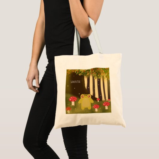 Kikker in magische Natuur Tote Bag (Voorkant (product))
