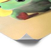 Kikker in pet poster (Hoek)