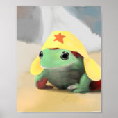 Kikker in pet poster (Voorkant)