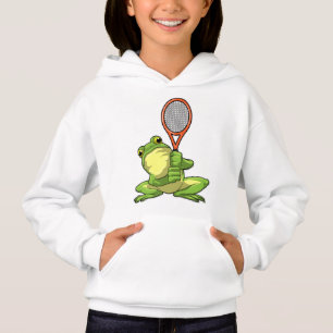 Kikker in Tennis met Tennis racket