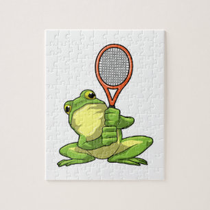 Kikker in Tennis met Tennis racket Legpuzzel