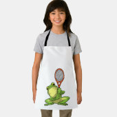 Kikker in Tennis met Tennis racket Schort (Insitu)