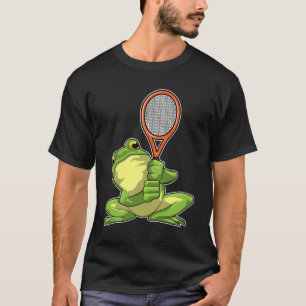 Kikker in Tennis met Tennis racket T-shirt