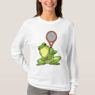 Kikker in Tennis met Tennis racket T-shirt