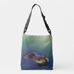 Kikker in water groene kikkerogen crossbody tas