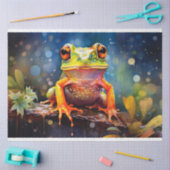 Kikker in Waterverf 1 Decoupage papier (Craft)