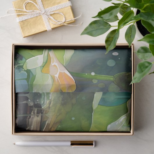 Kikker in Waterverf 4 Decoupage papier (Geschenk)