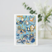 Kikker Kabuki Actor, Kuniyoshi, Ukiyo-e Briefkaart (Staand voorkant)