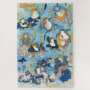 Kikker Kabuki Actor, Kuniyoshi, Ukiyo-e Legpuzzel