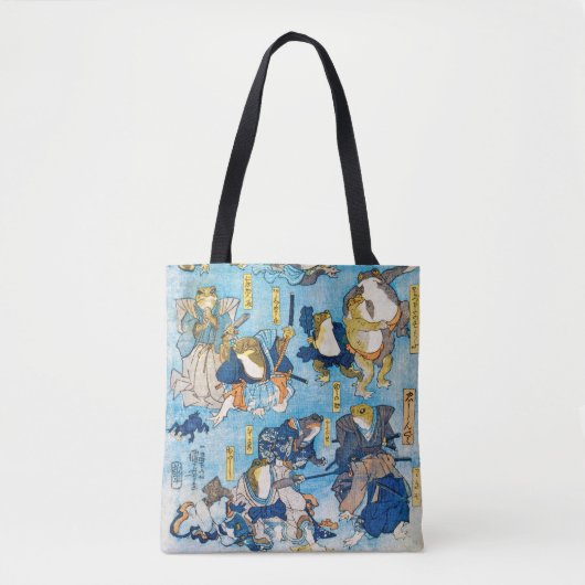 Kikker Kabuki Actor, Kuniyoshi, Ukiyo-e Tote Bag (Voorkant)