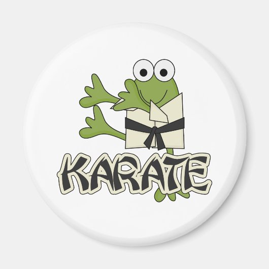 Kikker Karate Tshirts en geschenken Magneet (Voorkant)