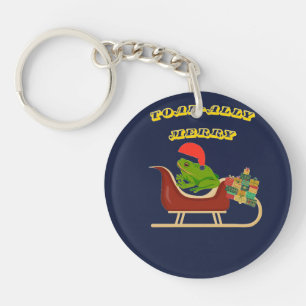 Kikker Kerst T-shirt Sleutelhanger