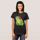 Kikker Kerstman hoed T-shirt (Voorkant volledig)