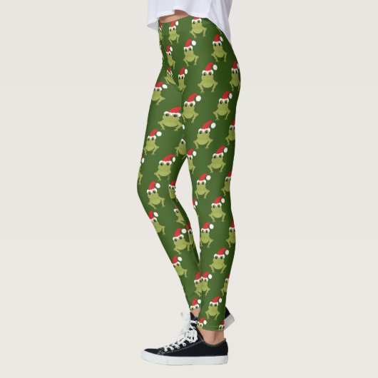 Kikker kerstmis met kerstmis leggings (Links)