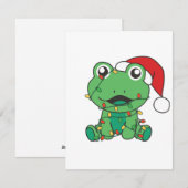Kikker Kerstmis Winter Dieren Vakantie Kikkers Feestdagenkaart (Voorkant / Achterkant)