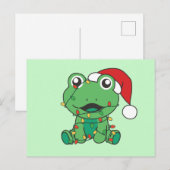 Kikker Kerstmis Winter Dieren Vakantie Kikkers Feestdagenkaart (Voorkant / Achterkant)
