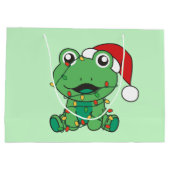Kikker Kerstmis Winter Dieren Vakantie Kikkers Groot Cadeauzakje (Achterkant)