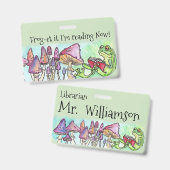 Kikker! Kikker voor lezen van winkel Badge (Voor- en achterkant)