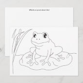 Kikker kleur me kaart 5x7 (Voorkant / Achterkant)