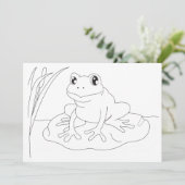 Kikker kleur me kaart 5x7 (Staand voorkant)