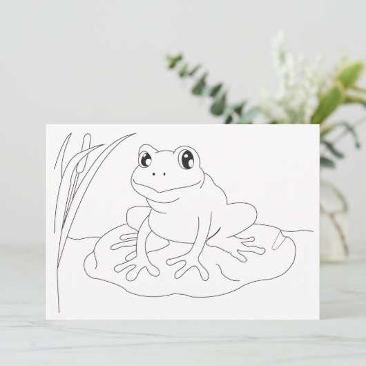 Kikker kleur me kaart 5x7 (Staand voorkant)