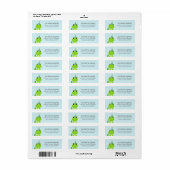Kikker Kloop Return Address Sky Blue Etiket (Full Sheet)