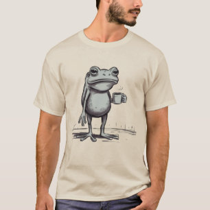 Kikker Koffie Drinken Meme Mystieke Pad Kikkerlief T-shirt