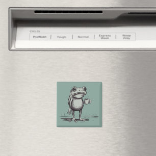 Kikker Koffie Drinkende Meme Mystieke Pad Kikkerli Magneet