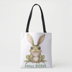 Kikker Konijn Flaporen Pad Grappig Pasen  Tote Bag