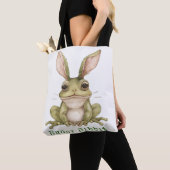 Kikker konijn floppy oren pad grappig Pasen Tote Bag (Dichtbij)