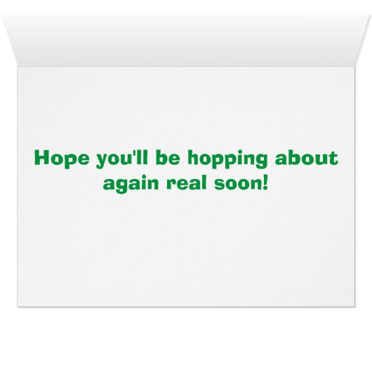 Kikker krijgt een goede kaart (Binenzijde Horizontaal (Onderkant))