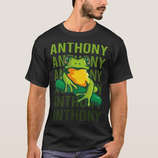 Kikker Kunst - Anthony Naam T-shirt (Voorkant)