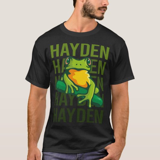 Kikker Kunst - Hayden Naam T-shirt (Voorkant)