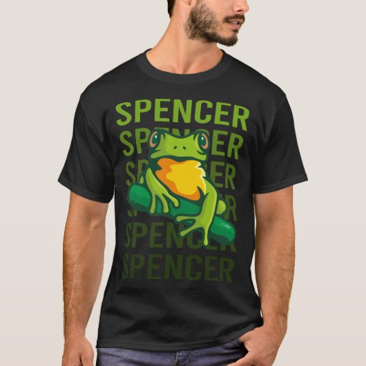 Kikker Kunst - Spencer Naam T-shirt (Voorkant)