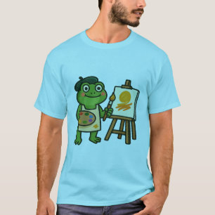 Kikker Kunstenaar - Hop. Schilderen. Herhaal. Gr T-shirt