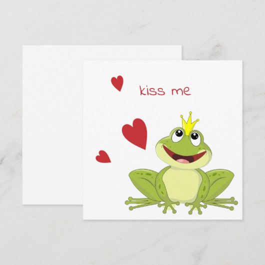 Kikker Kus Feestdagenkaart (Voorkant / Achterkant)