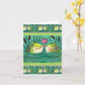 KIKKER KUSSEN KLEURRIJKE & AARDIGE VIJVER ROMANCE, KAART (Gele Bloem)