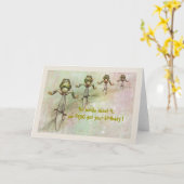 Kikker Late Verjaardag Kaart (Gele Bloem)